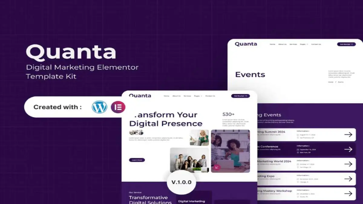 Quanta – Digital Marketing Elementor Template Kit - Image 1