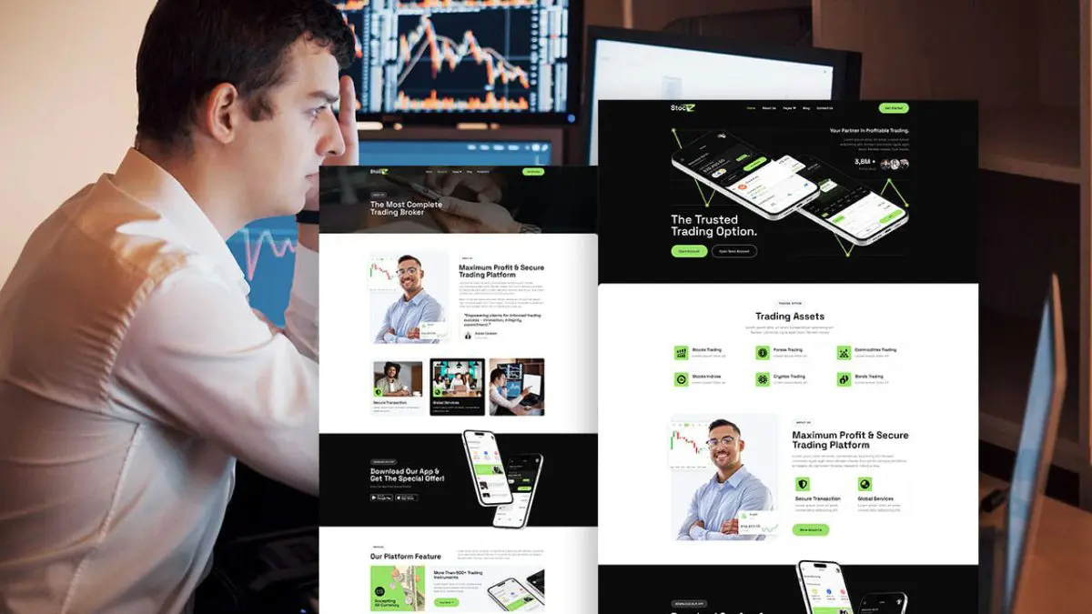 Stockz: Elementor Template Kit for Trading Brokers & Investments - Image 1