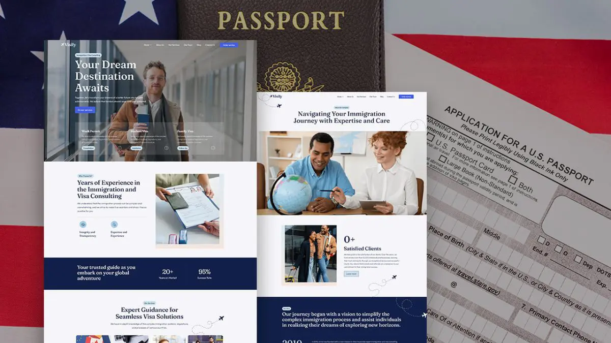 Visify: Elementor Template Kit for Immigration & Visa Consulting - Image 1