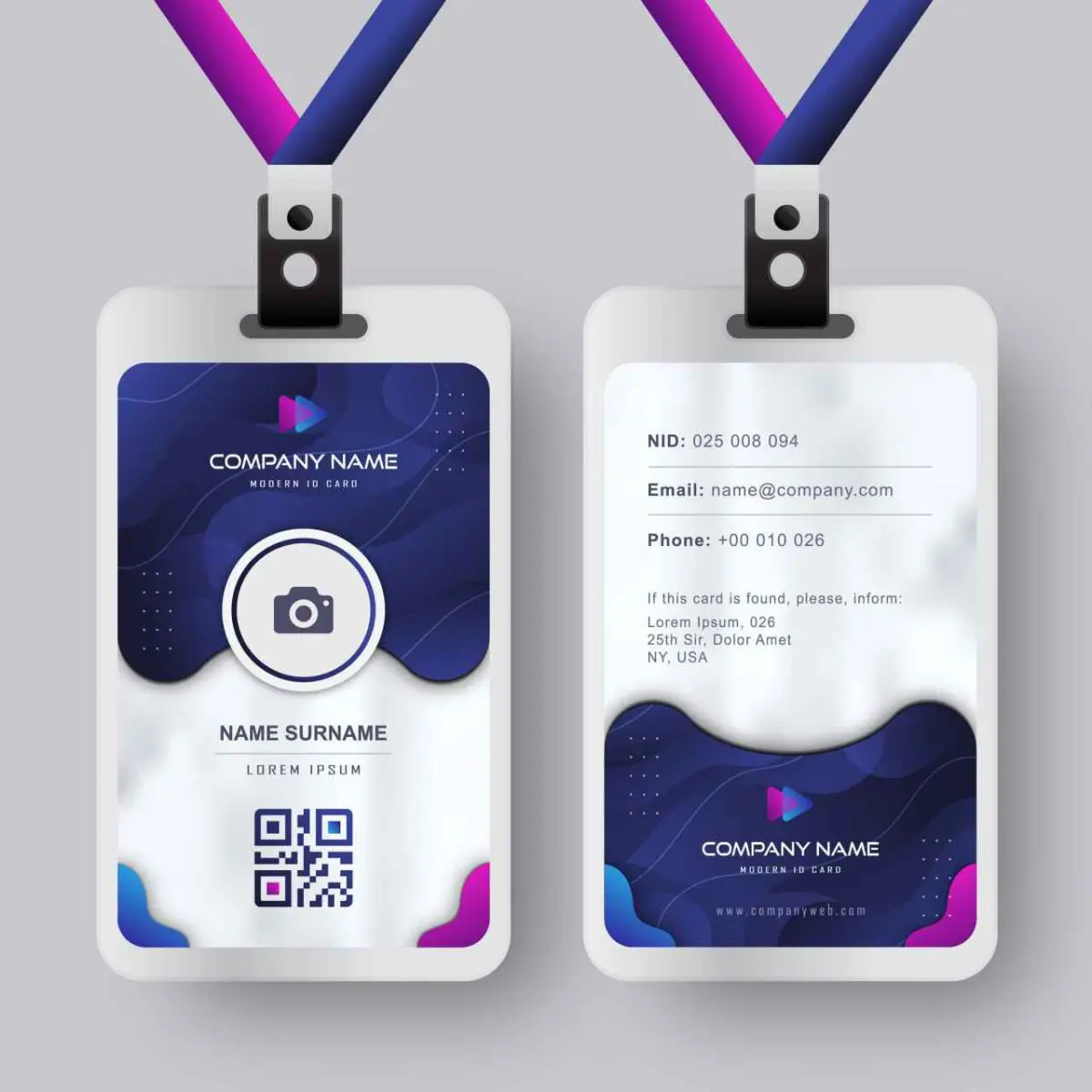 Identity Card EPS Template for Branding – ABC123 - Image 1