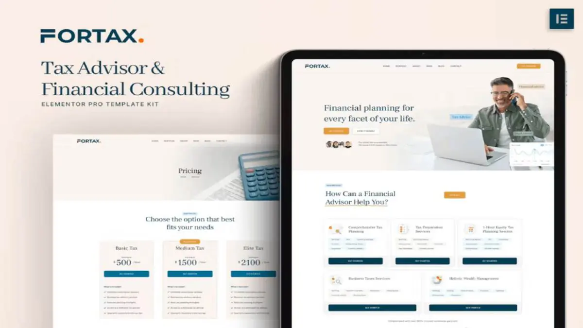 Fortax – Tax Advisor & Financial Consulting Elementor Template Kit - Image 1