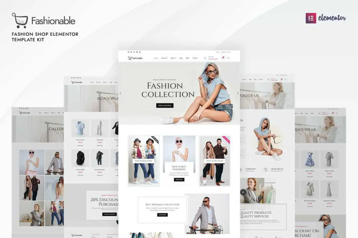 Fashionable: Elementor Template Kit for Fashion Shops & Boutiques - Image 1